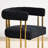 6 - Person Dining Table Sets With 60'' Round Table & 6 Upholstered Chenille Gold Chairs-113691976