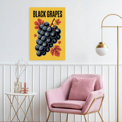 Vintage Black Grapes by Andreas Magnusson - Wrapped Canvas Print