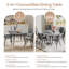 Dining Table And Chairs Set Of 4, Extendable Round Marble Effect Folding Table With Upholstered Tech Fabric Chairs For Dining Room,Kitchen-721698513-721698514