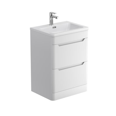 Eve 600mm Single Bathroom Vanity with Integrated Polyglomerate Basin