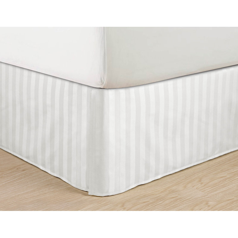 Simple Elegance Tailored Bed Skirt, White, Queen