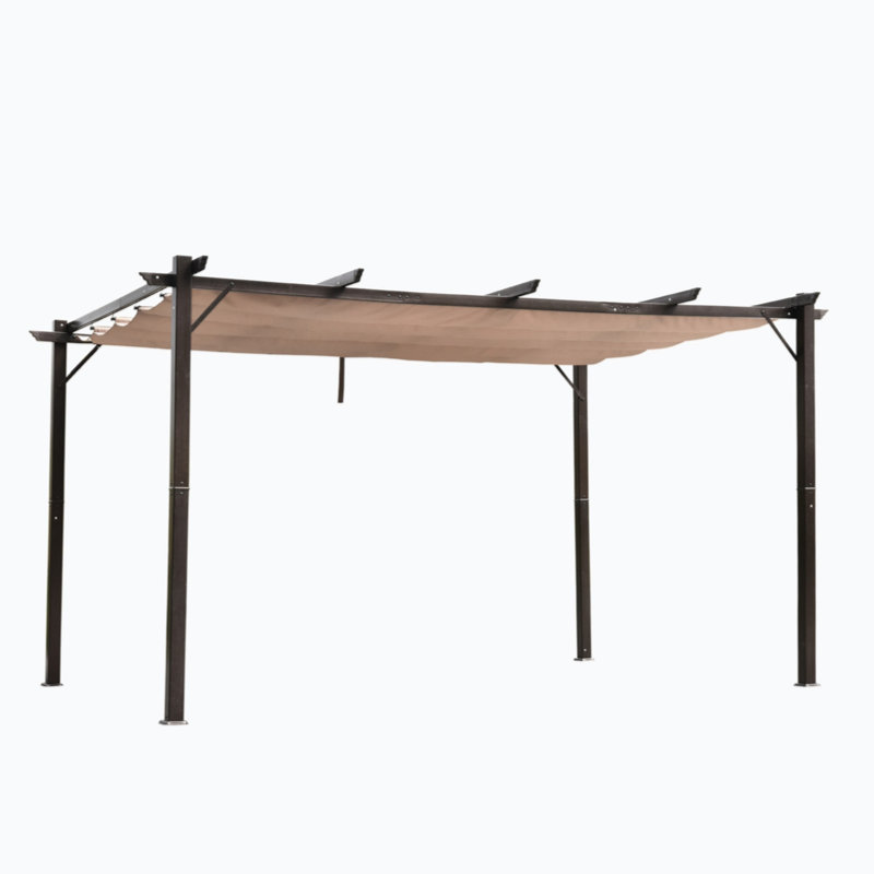 Auvent rétractable en aluminium pour pergola, abri de jardin, 9,84 (pi) x 13,12 (pi)