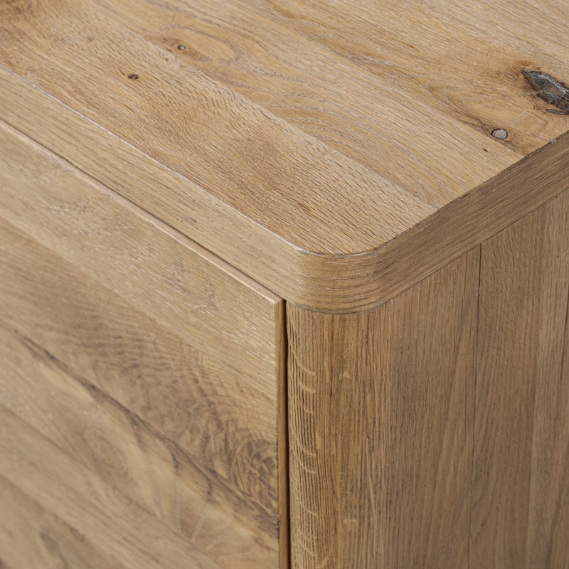 Noeline Nightstand-Smoked Black Oak Veneer, Worn Oak