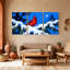 «Birds Cardinal On Branches», ensemble de 3 impressions sur toile-1368772269