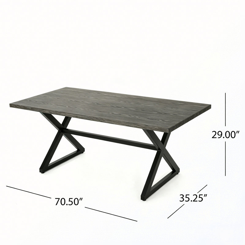 Ensemble repas d'extérieur 7 pièces avec chaises, Grey, Dark Grey