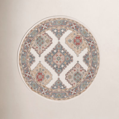 Gray Ivory Hand-Tufted Wool Rug