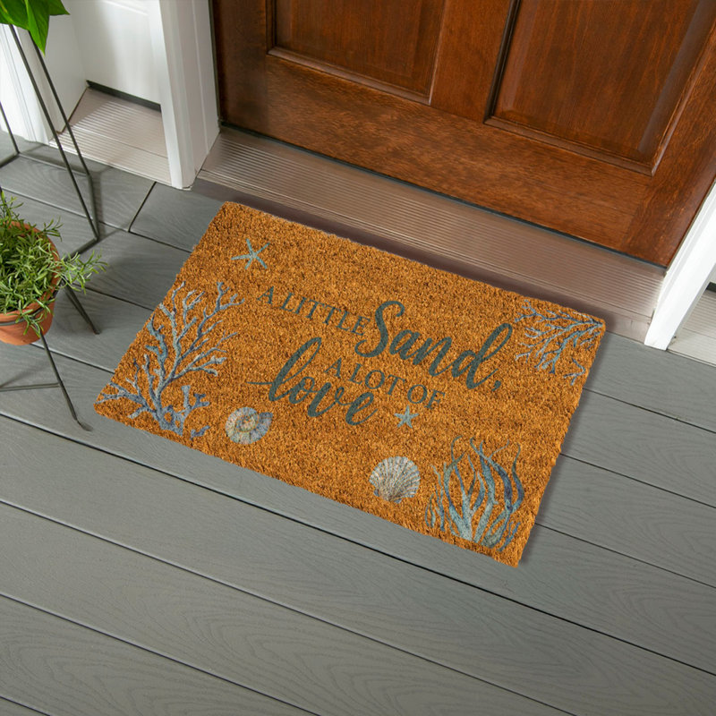 Tapis bleu de plage 28 po x 16 po