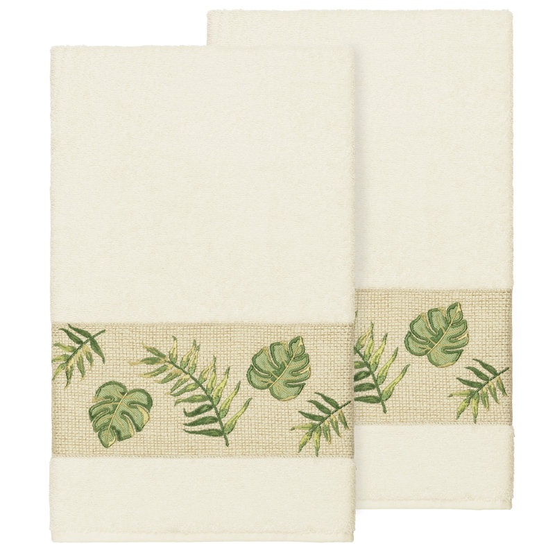 Ensemble de serviettes de bain en coton turc 2 pièces Zoe, Crème