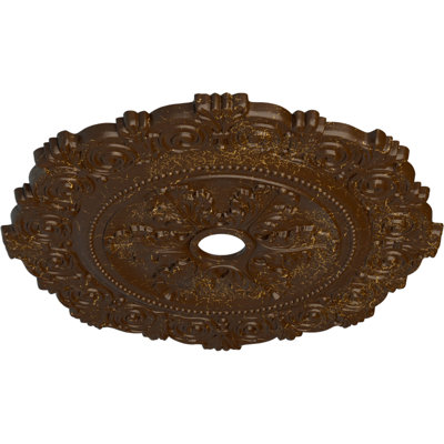 Médaillon à volutes de 33 1/4 po de diamètre x 3 5/8 po x P 1 po (convient aux auvents jusqu'à 3 5/8 po)