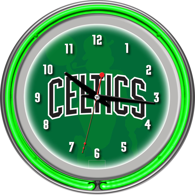 NBA Glass Wall Clock, Boston Celtics