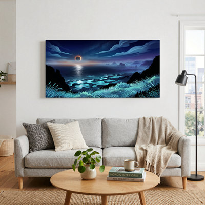 «Night Ocean», ensemble de 1 reproduction d'art sur toile