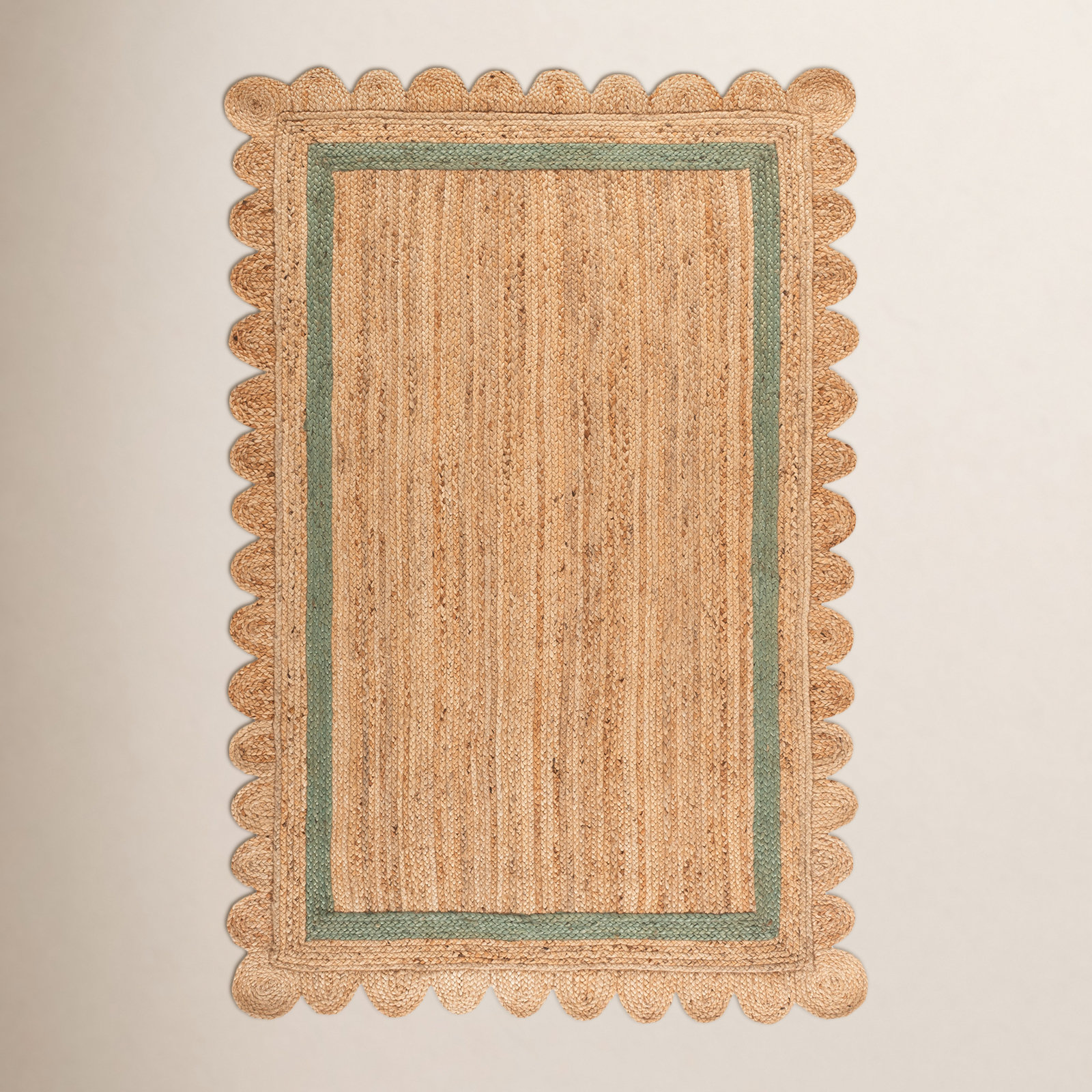 Inaki Hand-Woven Geometric Jute Rug, Rectangle 5' x 8'