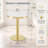 23.6" Round Mdf Sprayed With Uv Paint Countertop, Whiye Marble Texture, Gold Stainless Steel Edging, Metal Table Legs, Modern Light Luxury Edge/Coffee Table.