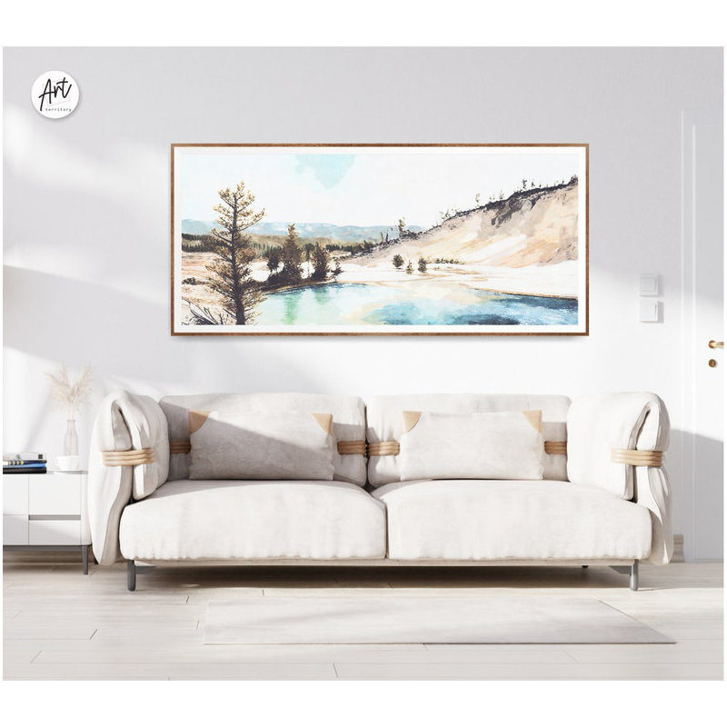 Affiche de parc national de Yellowstone, H 44 po x l 88 po, Affiche non encadrée