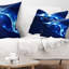 Fond musical bleu - coussin abstrait imprimé