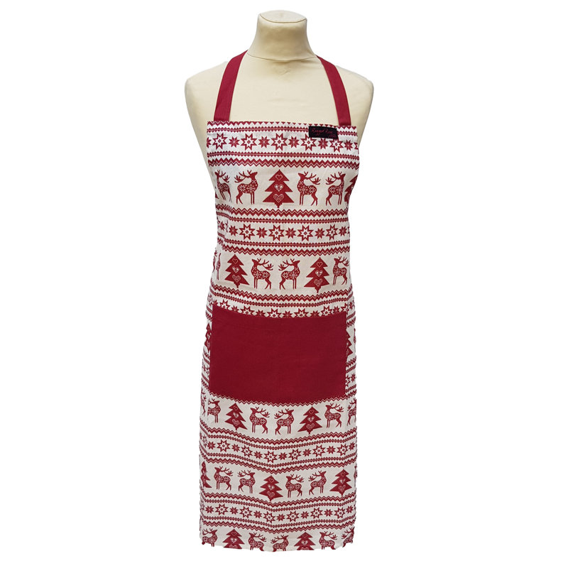 Hiram Christmas Cotton Bib Apron