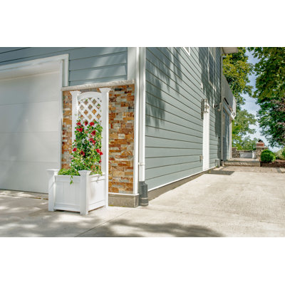 Kensington Vinyl Planter With Trellis