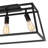 3 - Light Modern Black Open Frame Rectangular Metal Semi Flush Mount