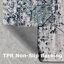 Machine Washable Oriental Blue/Green/Grey Area Rug-1907207914