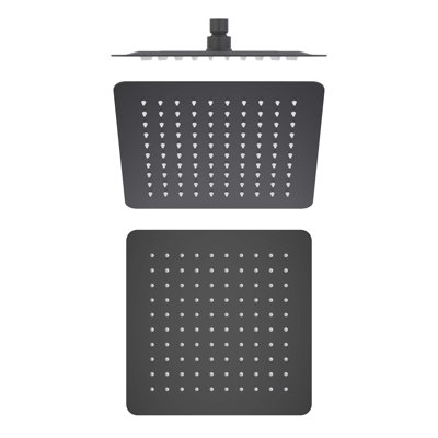 Pomme de douche à pluie en métal à profil ultra mince 10 po 1,75 gallons par minute Cube