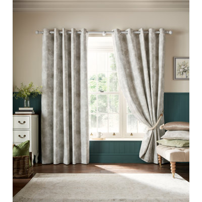 Laura Ashley 100% Cotton Curtain Panel Pair