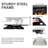  45 in. Black Height Adjustable Standing Desk Converter with Triple Monitor Mount and Deep Keyboard Tray