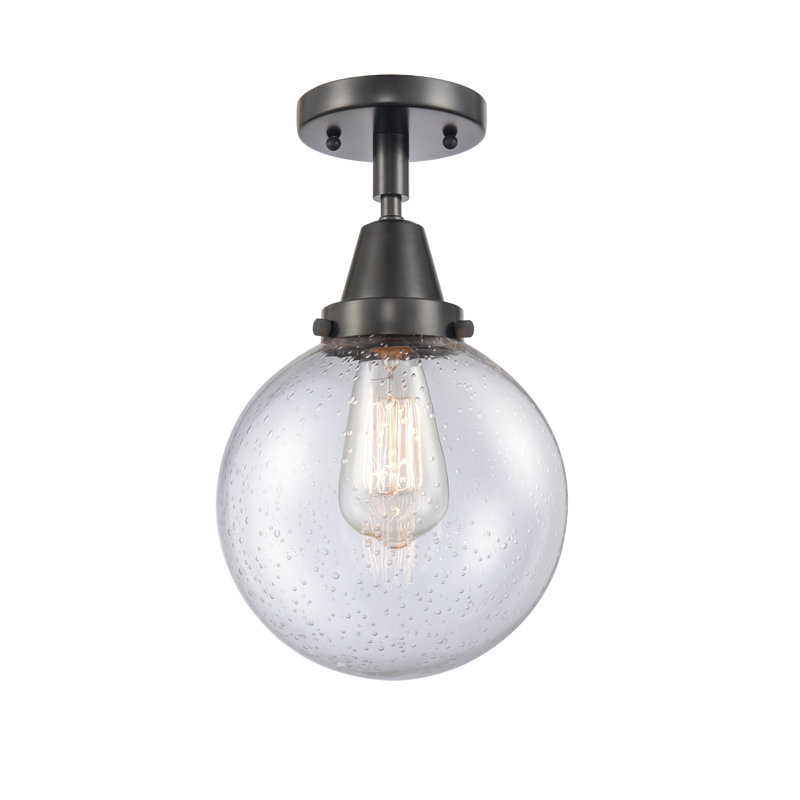 Plafonnier encastré en verre Alfonsa, Ampoule non incluse, Oui, Noir mat