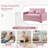 3 in 1 Convertible Sleeper Sofa Bed, Velvet Futon Couches, Chaise Lounge for Living Room with Side Pocket-306908878