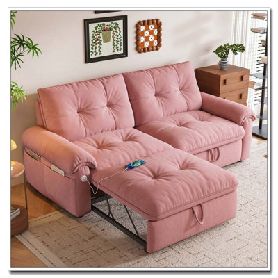 Velvet Multifunctional Sofa Convertible Sofa Bed