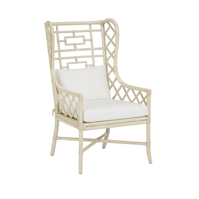 Gwyneth Wingback Arm Chair, Gray, Gray Glaze