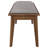 Grey And Natural Walnut Upholstered Dining Bench