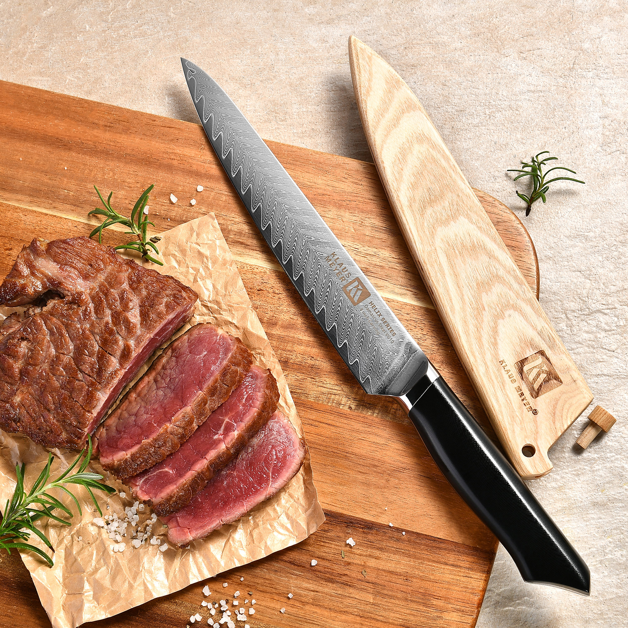 Klaus Meyer Helix 8'' Carving Knife (Wood Sheath Contained) Wayfair