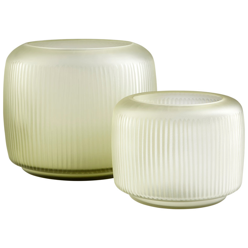 Sorrel Glass Table Vase, 7.25" H x 9.5" W x 9.5" D