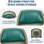 2 Pack Folding Low Back Boat Seats, Thick Sponge Padded Fishing Seats with Hinges & Fold-Down Design, For Speedboat Canoe Sightseeing Vessels, Green, Fits 12.7cm Bolt Pattern-129603761