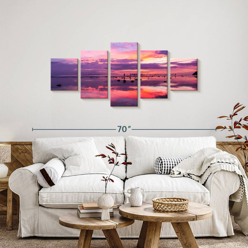 Pink Purple Sunset, H 24 po x l 55 po