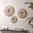 Bayou Breeze Kennith 3-Piece Round Natural Fiber And Mirror Wall Art Set