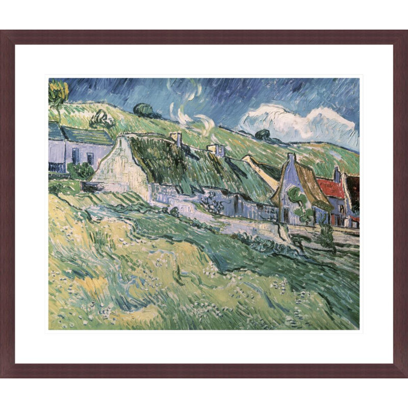 Chalets à Auvers-sur-Oise par Vincent van Gogh, impression giclée encadrée, H 23,5 po x l 27,51 po