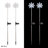 Solar 3D Garden Lawn Stakes with LED Lights Set of 2-283544172