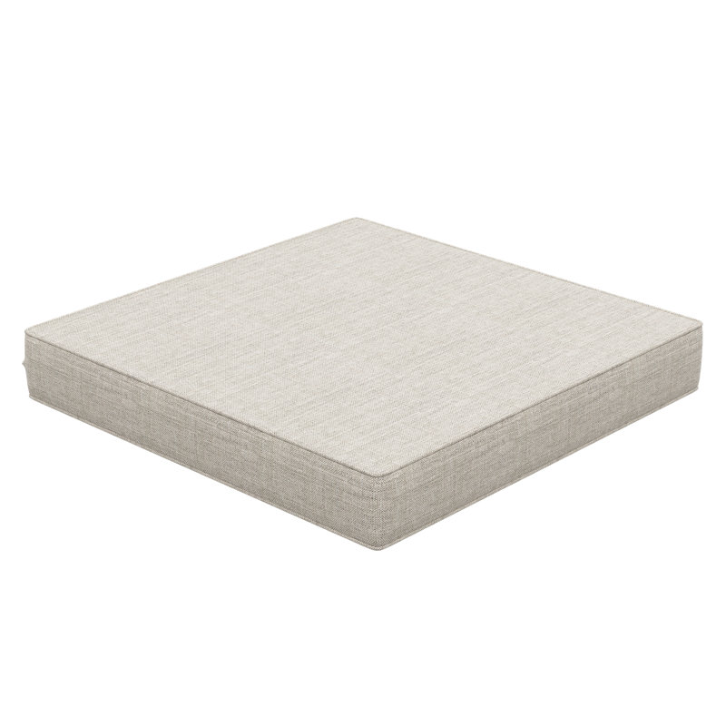 Sunbrella® Outdoor Ottoman Seat Cushion, Cast Silver, 24" W x 24" D