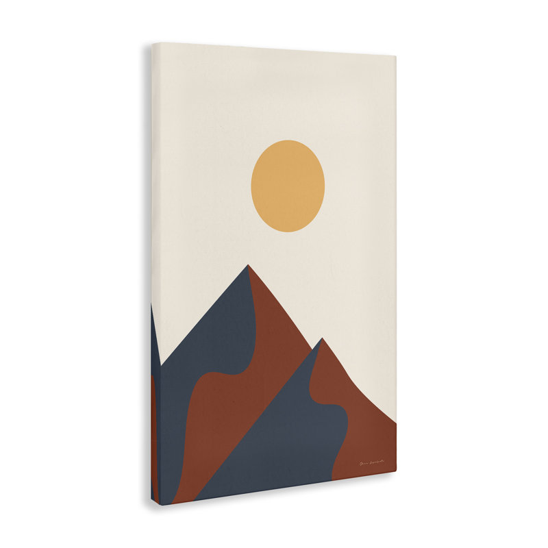 «Twin Mountain Peaks», art mural sur toile par Omar Escalante, H 24 po x l 16 po