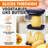 Cheer Collection Vegetable Chop Box with 3 Blades, Navy Blue