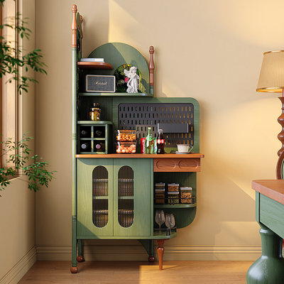 65.94"Green solid wood vintage sideboard