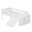 Structure de lit en bois peu encombrante avec tablette de rangement, glissoire et échelle, lit plateforme avec garde-corps, facile à assembler-187217301