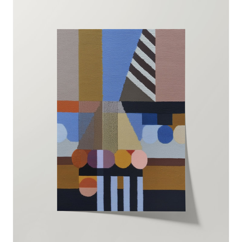 Woven Perspectives No. 05: impression géométrique abstraite, 24x30 in, Black