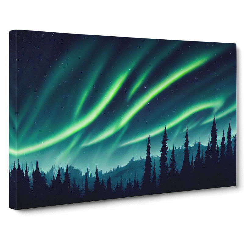 Tantalizing Aurora Borealis - Wrapped Canvas Print, 50cm H x 76cm W x 3cm D