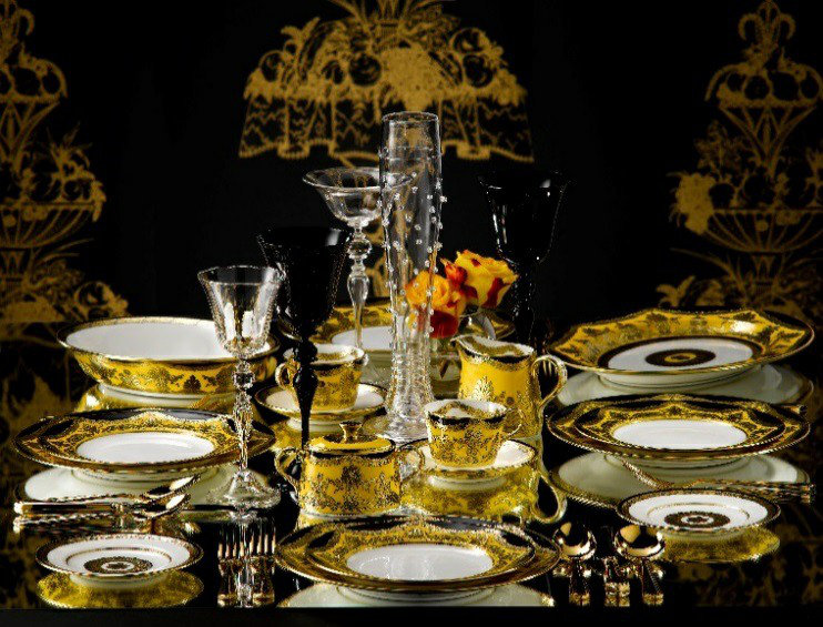 Handmade Bone China Salad/Dessert Plate, Amber