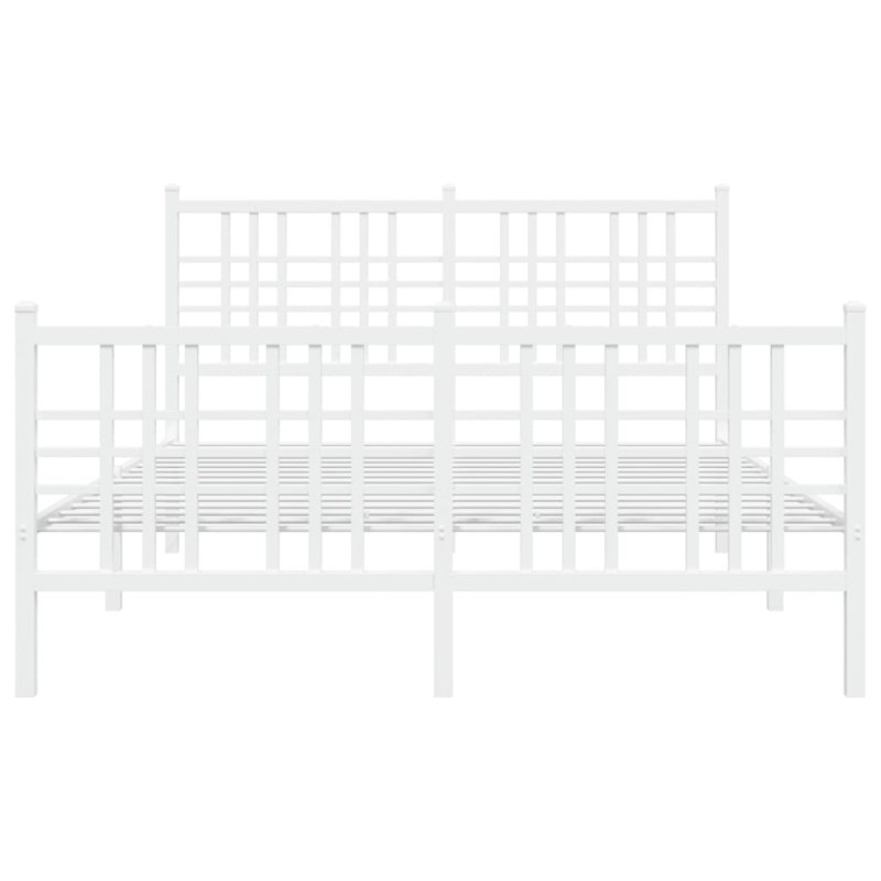 Novarayne Metal Bed, European Double, White