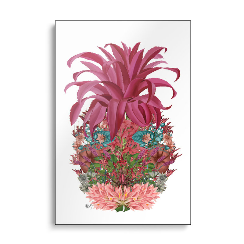 Reproduction d'art sur toile Steppeix - ananas floral III par Fab Funky
