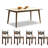 4 - Person White Rectangular Sintered Stone Stone Tabletop Dining Table Set