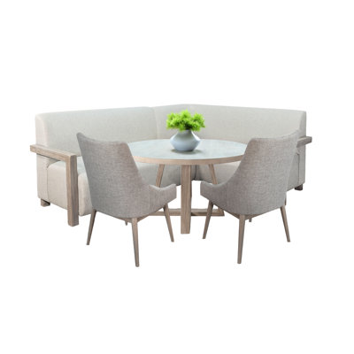 Sunny Designs 4-Piece Upholstered Dining Set With Round Table